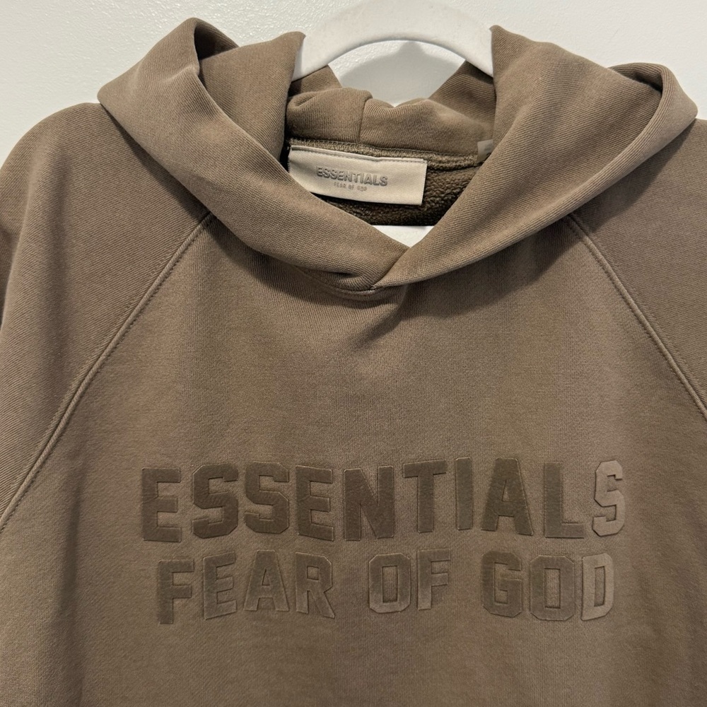 Fear of God Essentials Army Green Hoodie Size S Streetwear - Picture 4 of 9